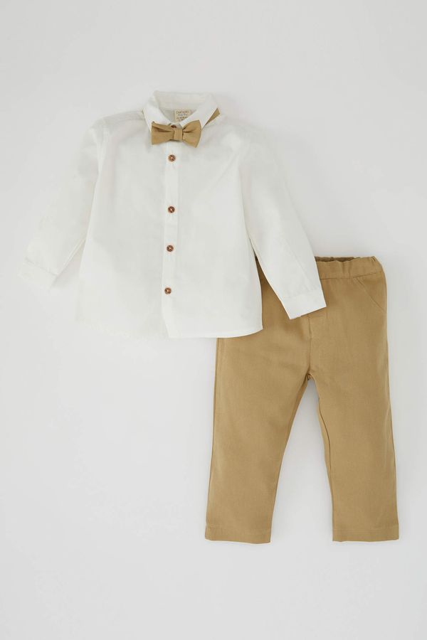 DEFACTO DEFACTO Baby Boy Long Sleeve Shirt Pants Bowtie Suit