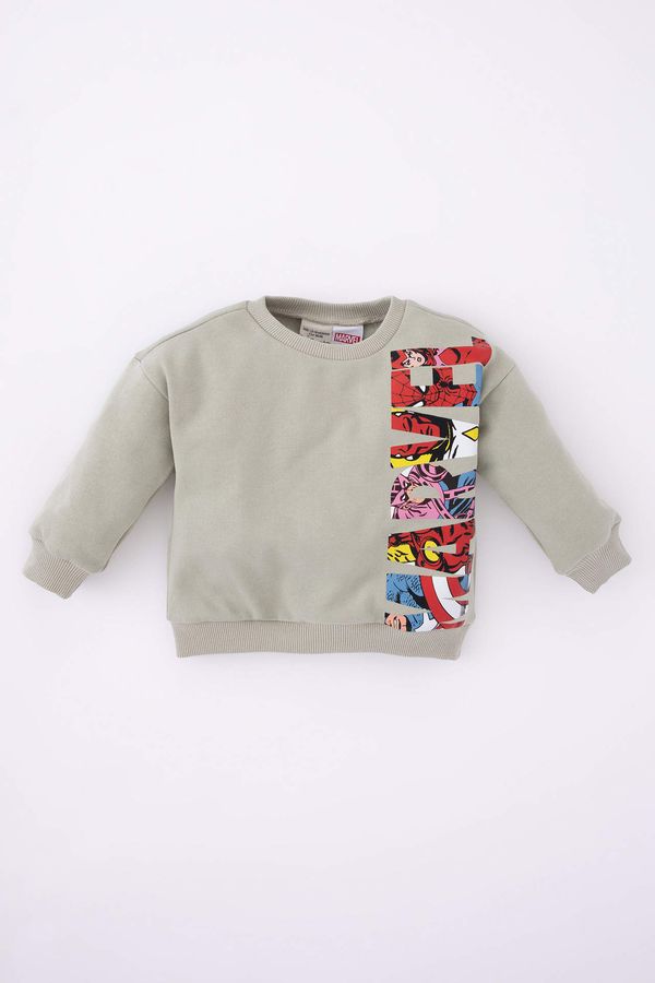 DEFACTO DEFACTO Baby Boy Marvel Crew Neck Soft Feathered Sweatshirt