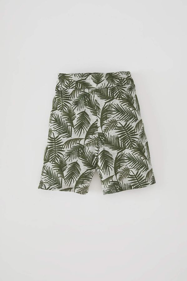 DEFACTO DEFACTO Baby Boy Palm Patterned Flexible Waist Shorts