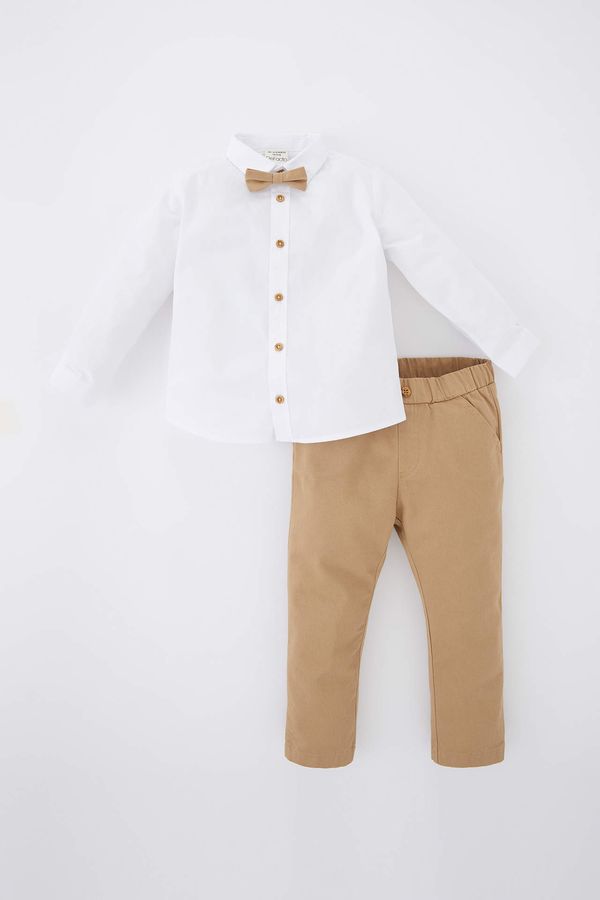 DEFACTO DEFACTO Baby Boy Shirt Collar Basic Twill 3-Piece Suit
