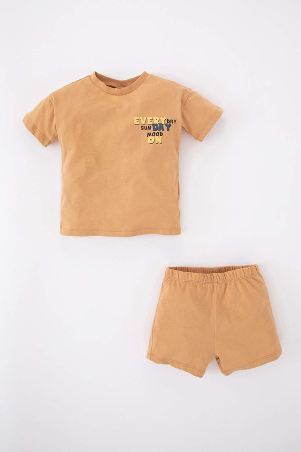 DEFACTO DEFACTO Baby Boy Slogan Printed 2-Piece Set