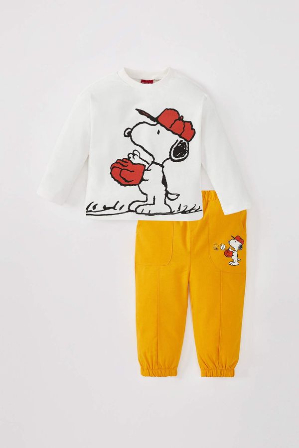 DEFACTO DEFACTO Baby Boy Snoopy Licensed Regular Fit Sweatshirt Pants Set