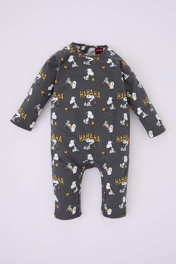 DEFACTO DEFACTO Baby Boy Snoopy Sweatshirt Fabric Jumpsuit