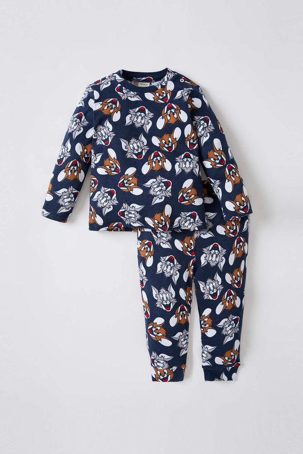 DEFACTO DEFACTO Baby Boy Tom & Jerry Licensed Long Sleeve Cotton Pajamas Set
