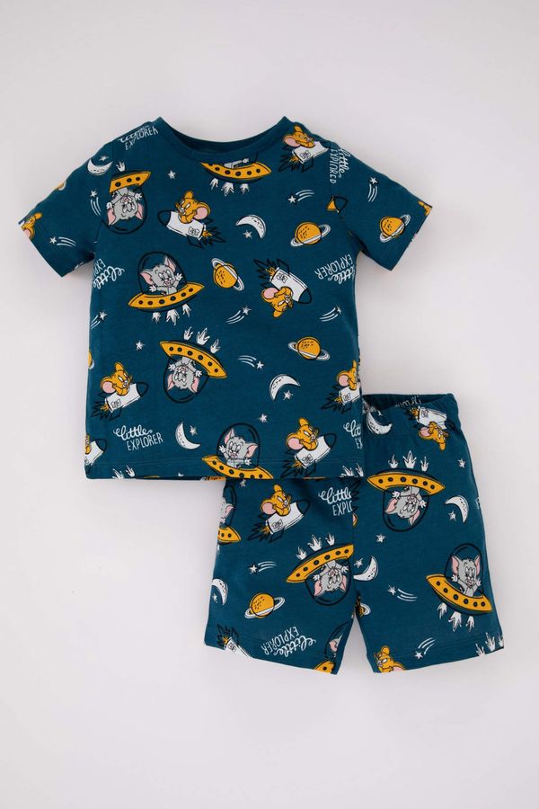 DEFACTO DEFACTO Baby Boy Tom & Jerry Licensed Short-Sleeved Combed Cotton 2-piece Pajamas Set