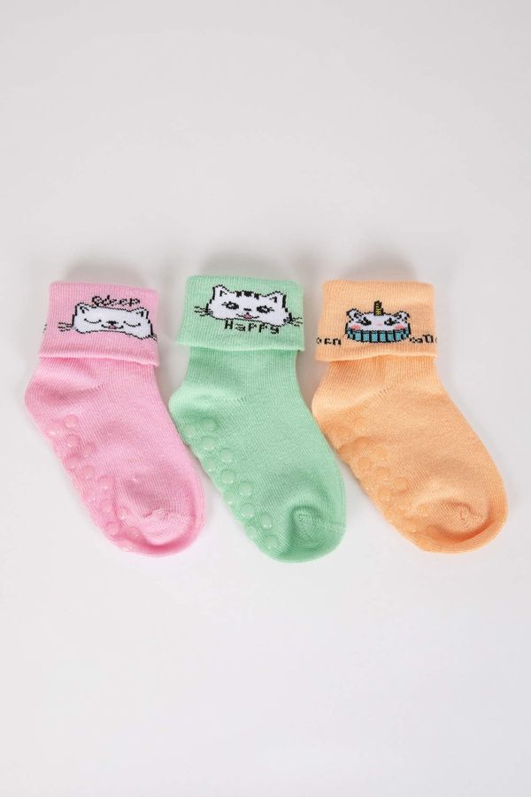 DEFACTO DEFACTO Baby Girl 3-pack Cotton Long Socks