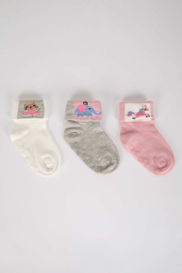 DEFACTO DEFACTO Baby Girl 3-pack Cotton Long Socks