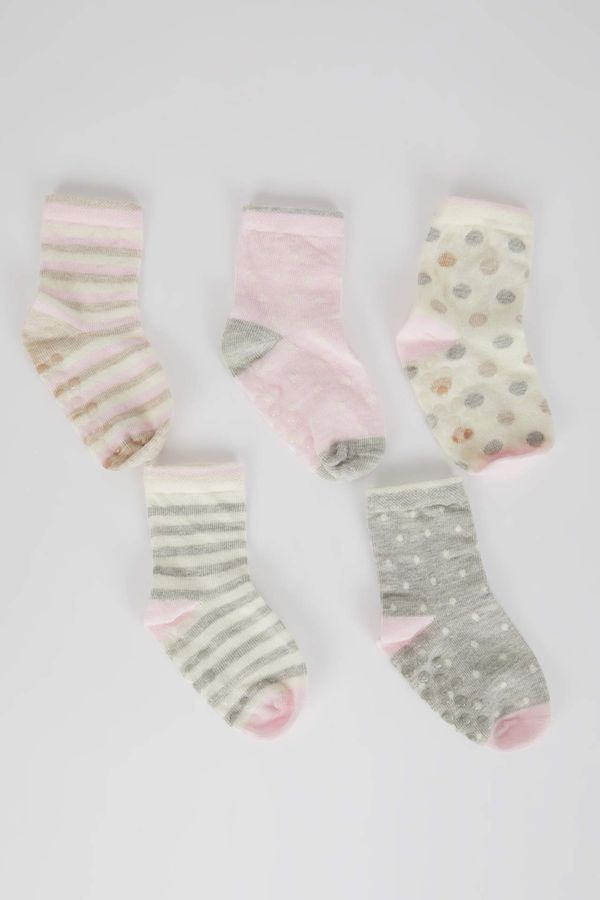 DEFACTO DEFACTO Baby Girl 5 Pack Cotton Long Socks
