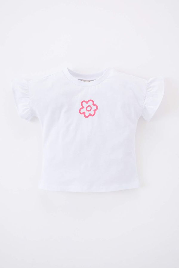 DEFACTO DEFACTO Baby Girl Crew Neck Floral Short Sleeve T-Shirt