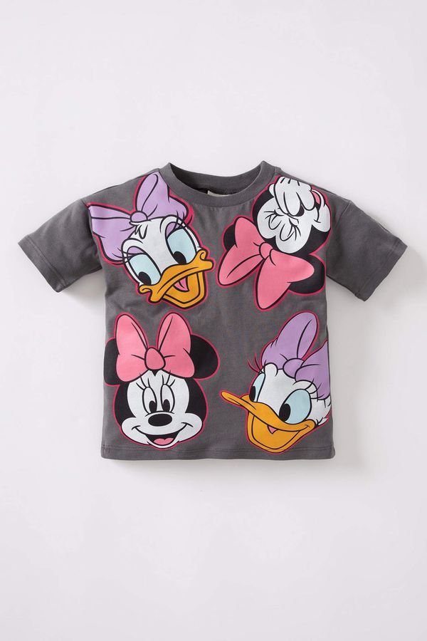 DEFACTO DEFACTO Baby Girl Disney Mickey & Minnie Licensed Regular Fit Crew Neck Short Sleeved T-Shirt