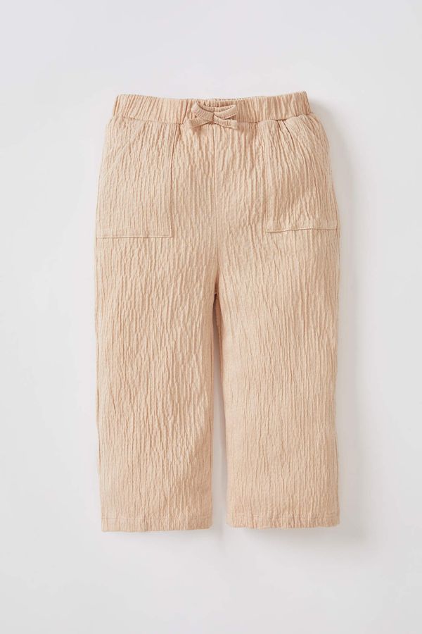DEFACTO DEFACTO Baby Girl Flexible Waisted Crinkle Trousers