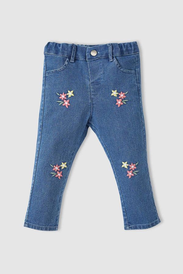 DEFACTO DEFACTO Baby Girl Floral Patterned Jeans