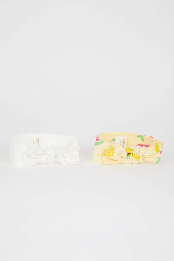 DEFACTO DEFACTO Baby Girl Fruit Patterned Bow 2 Piece Headband