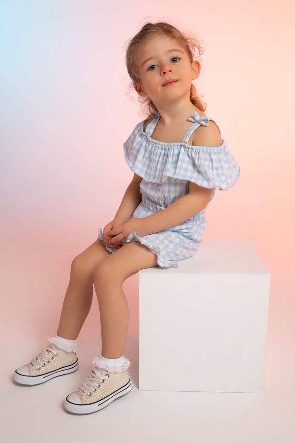 DEFACTO DEFACTO Baby Girl Gingham Patterned Blouse Shorts Set