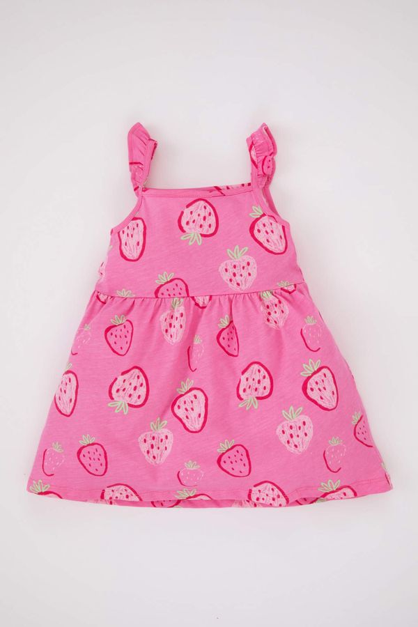 DEFACTO DEFACTO Baby Girl Patterned Strap Dress