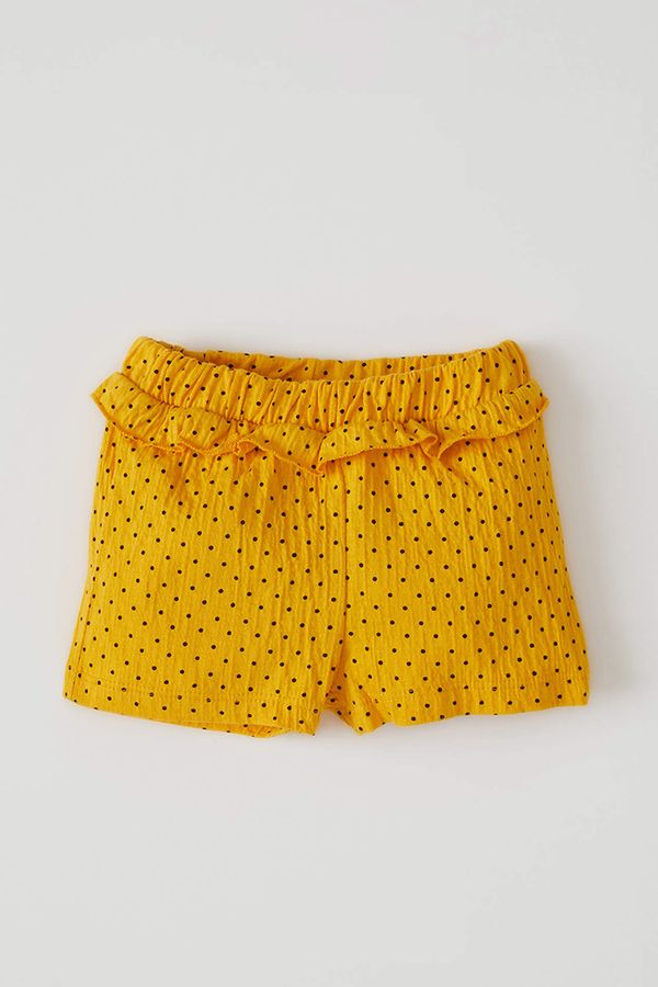 DEFACTO DEFACTO Baby Girl Polka Dot Patterned Frilly Textured Shorts