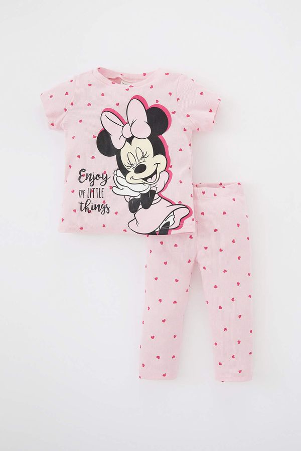 DEFACTO DEFACTO Baby Girls Disney Mickey & Minnie Crew Neck Pajamas