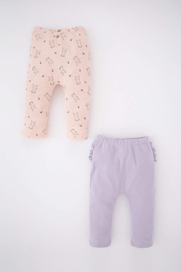 DEFACTO DEFACTO Baby Girls Regular Fit Rib 2-Pack Sweatpants