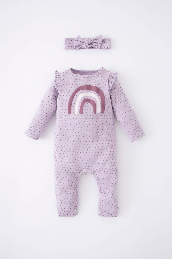 DEFACTO DEFACTO BabyGirl 2 piece Regular Fit Polka Dot Crew Neck Overalls