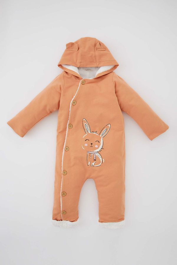 DEFACTO DEFACTO BabyGirl Regular Fit Hooded Overalls