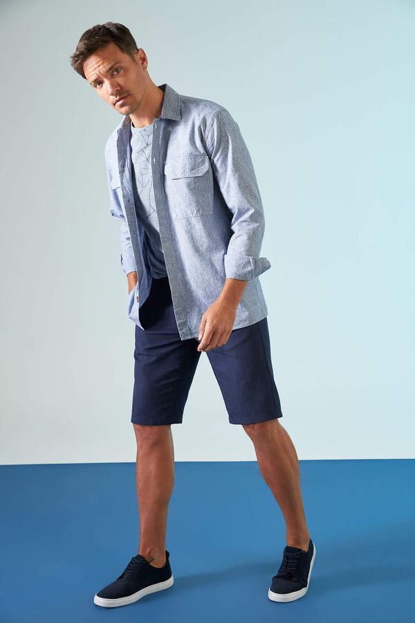 DEFACTO DEFACTO Basic Linen Bermuda Shorts