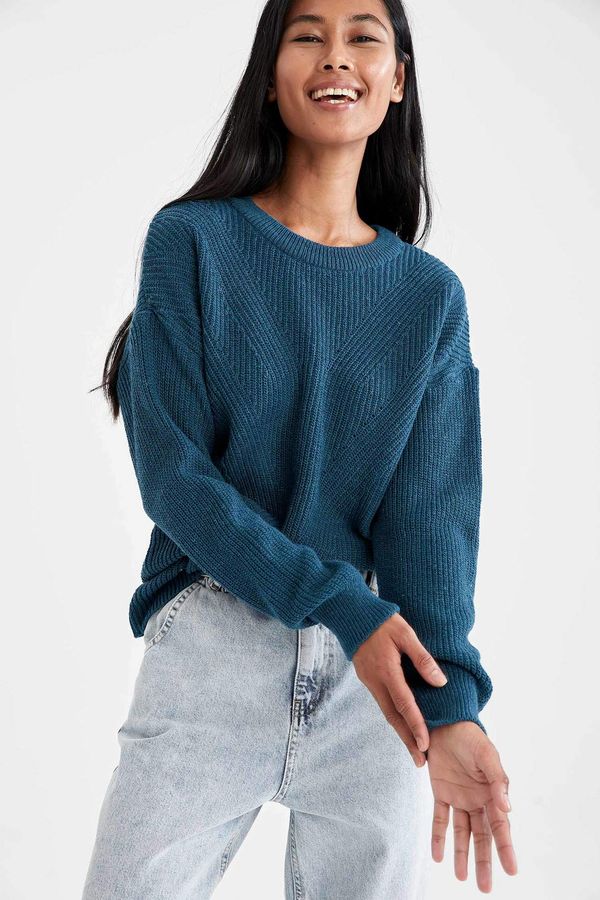 DEFACTO DEFACTO Basic Relax Fit Long Sleeve Knitwear Sweater