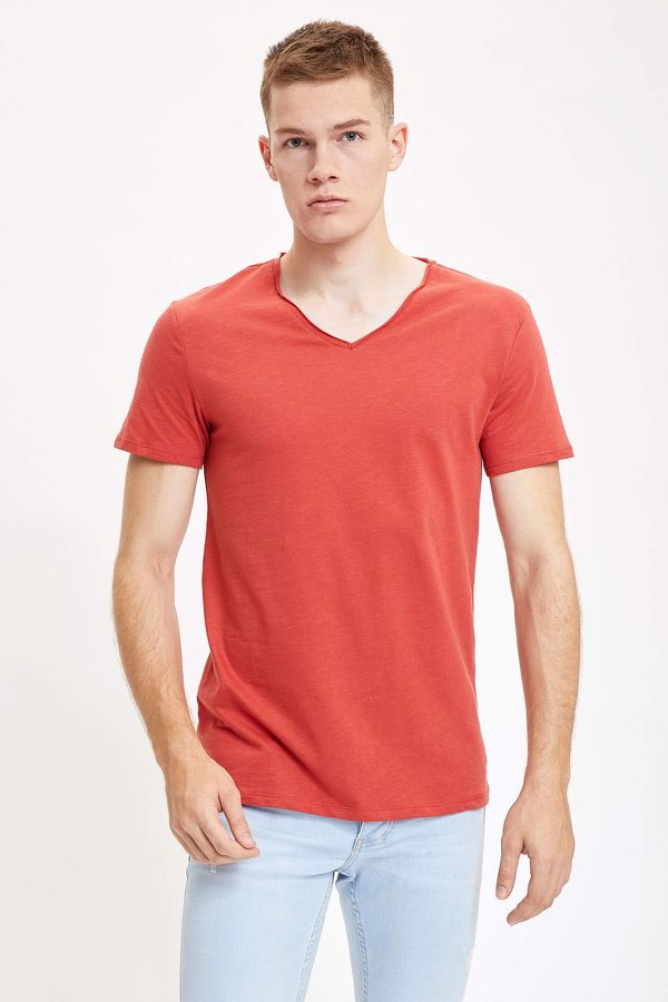 DEFACTO DEFACTO Basic Slim Fit Neck Cotton T-Shirts