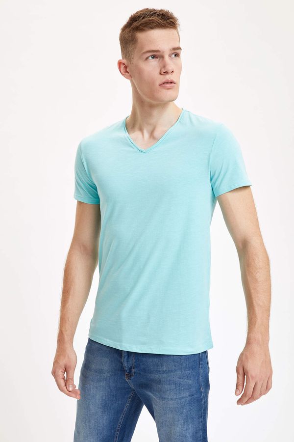 DEFACTO DEFACTO Basic Slim Fit Neck Cotton T-Shirts