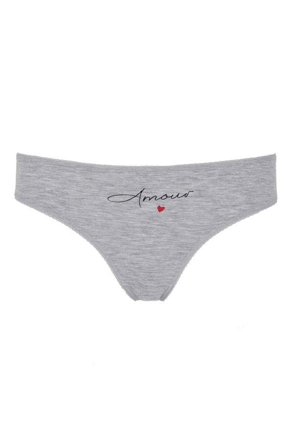 DEFACTO DEFACTO Basic Slogan Print Thong