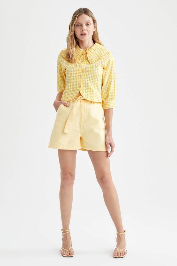 DEFACTO DEFACTO Belted High Waisted Mini Shorts
