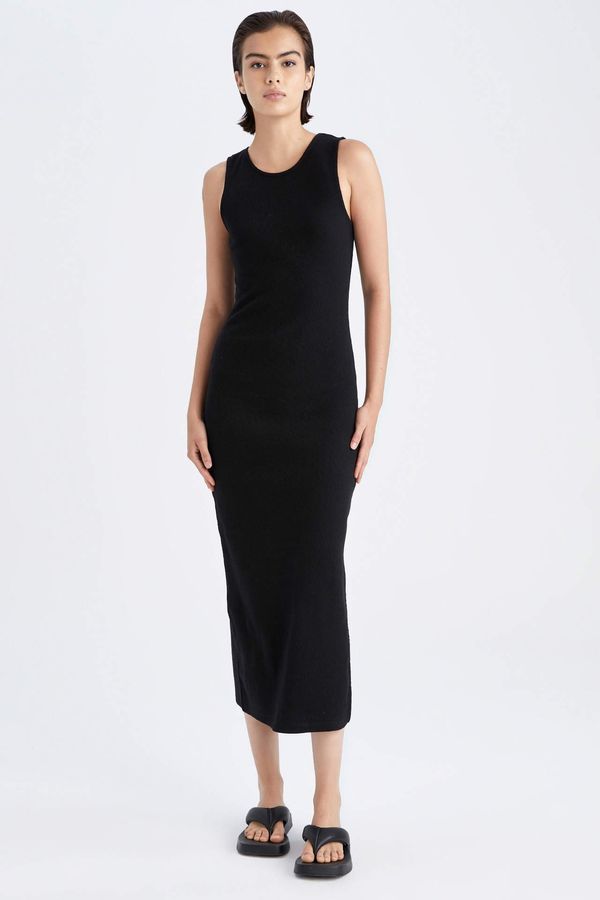 DEFACTO DEFACTO bodycon Sleeveless Midi Short Sleeve Knitted Dress