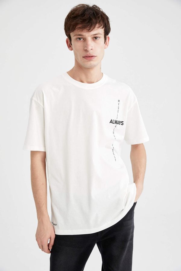 DEFACTO DEFACTO Boxy Fit Short Sleeve Printed T-Shirt