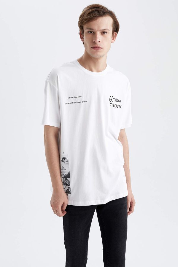 DEFACTO DEFACTO Boxy Fit Short Sleeve Printed T-Shirt