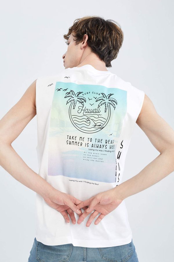 DEFACTO DEFACTO Boxy Fit Sleeveless Tropical Print Vest