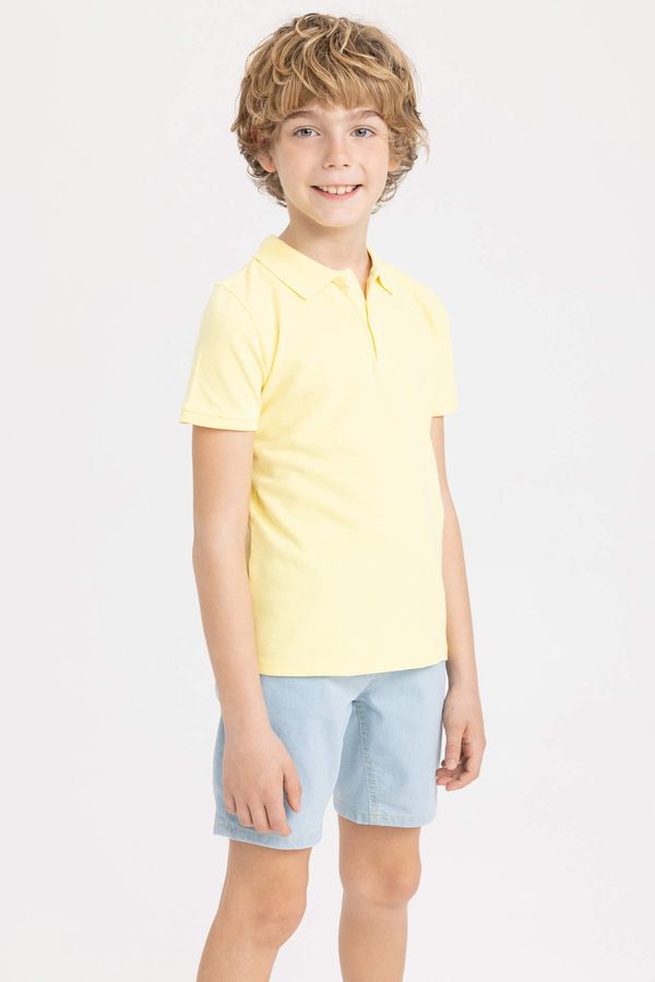 DEFACTO DEFACTO Boy Basic Polo Neck Short Sleeved T-Shirt
