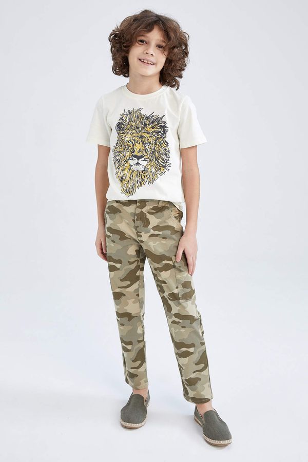 DEFACTO DEFACTO Boy Camo Printed Cargo Ptrousers