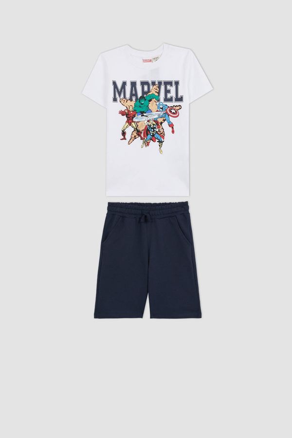 DEFACTO DEFACTO Boy Marvel Comics Short Sleeve T-Shirt Shorts 2-Pack Set