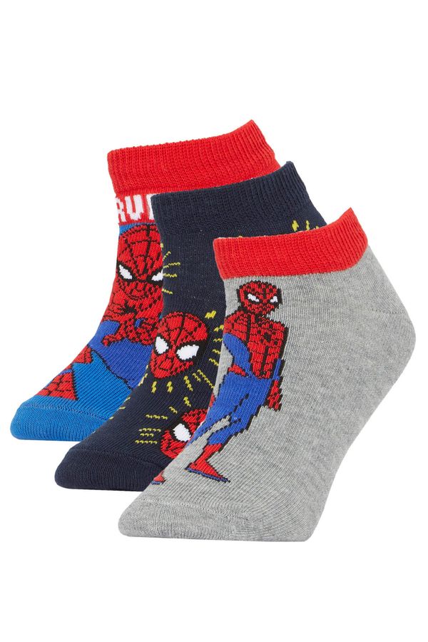 DEFACTO DEFACTO Boy Marvel Spiderman Licensed Cotton 3 Pack Short Socks