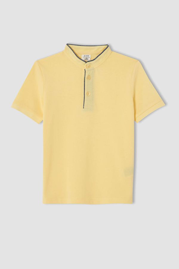 DEFACTO DEFACTO Boy Patterned Short Sleeve Polo Shirt