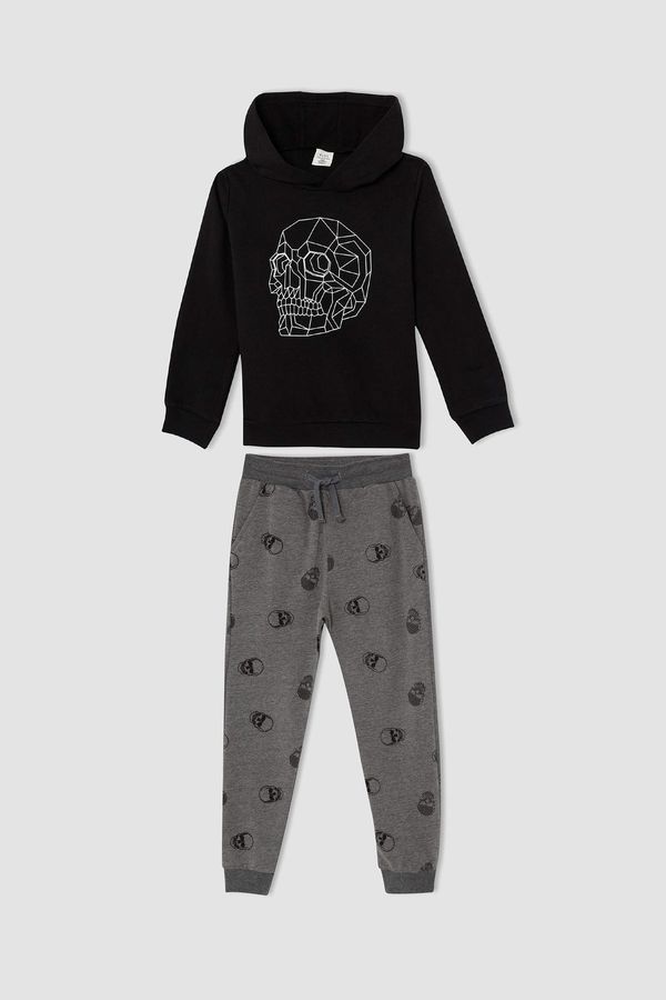 DEFACTO DEFACTO Boy Printed Long Sleeve T-Shirt And Trousers Pyjamas Set