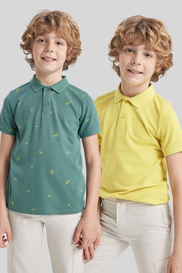 DEFACTO DEFACTO Boy Regular Fit 2-pack Short Sleeve Polo T-Shirt