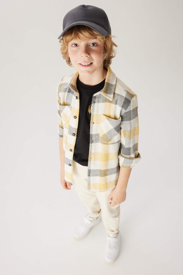 DEFACTO DEFACTO Boy Regular Fit Flannel Long Sleeve Shirt