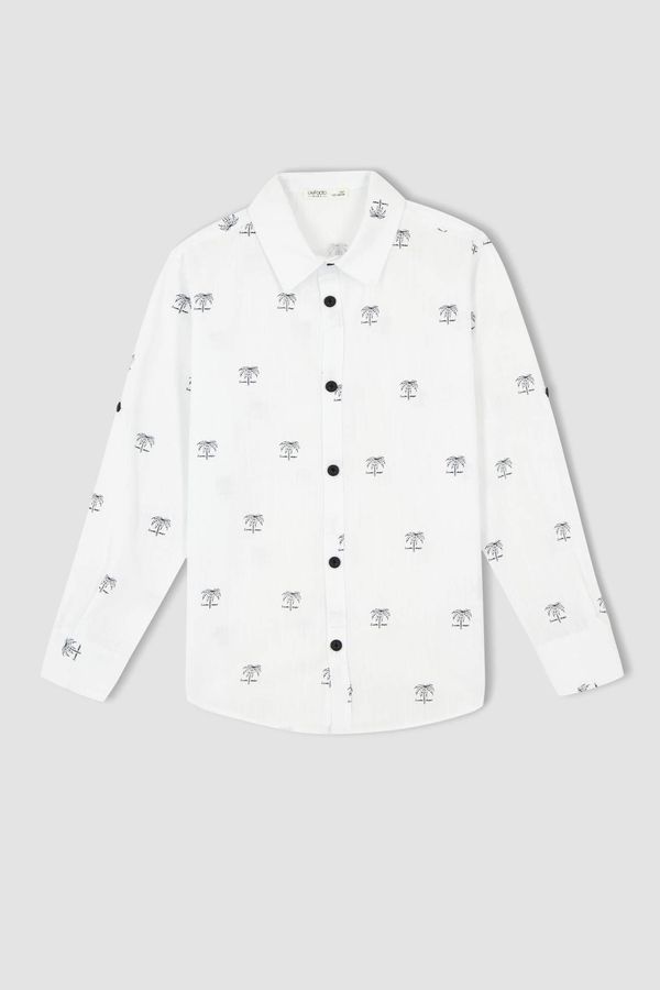 DEFACTO DEFACTO Boy Regular Fit Long Sleeve Printed Shirt