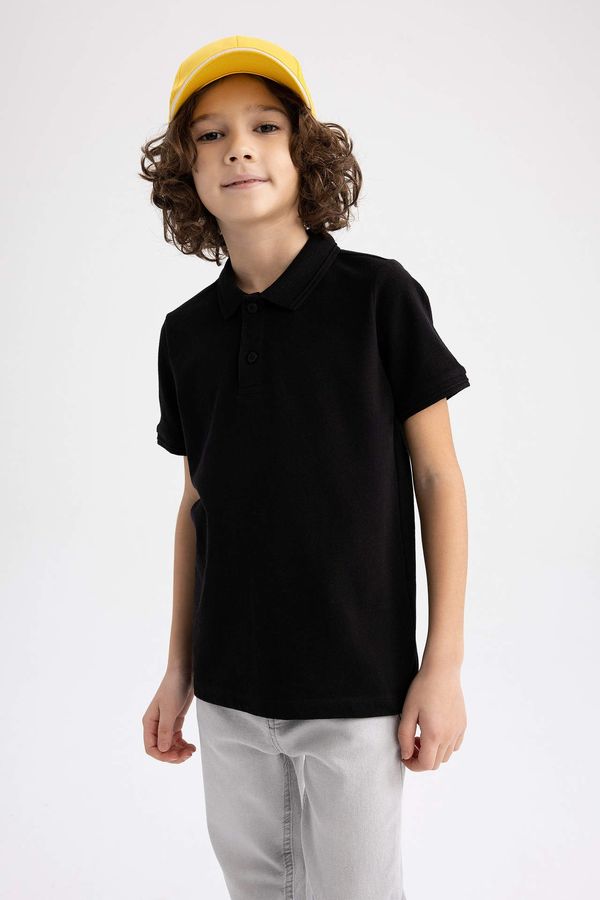 DEFACTO DEFACTO Boy Regular Fit Polo Neck Pique Short Sleeved Polo T-Shirt