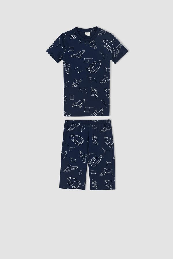 DEFACTO DEFACTO Boy Regular Fit Short Sleeve Printed Pyjama Set