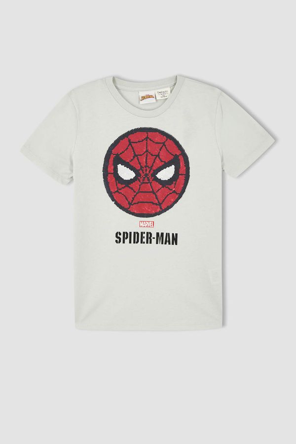 DEFACTO DEFACTO Boy Regular Fit Shorts Sleeve Spiderman Print T-Shirt