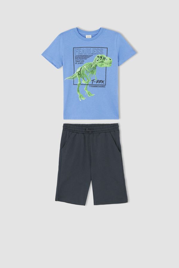 DEFACTO DEFACTO Boy Short Sleeve Dinasour Print Lounge Set