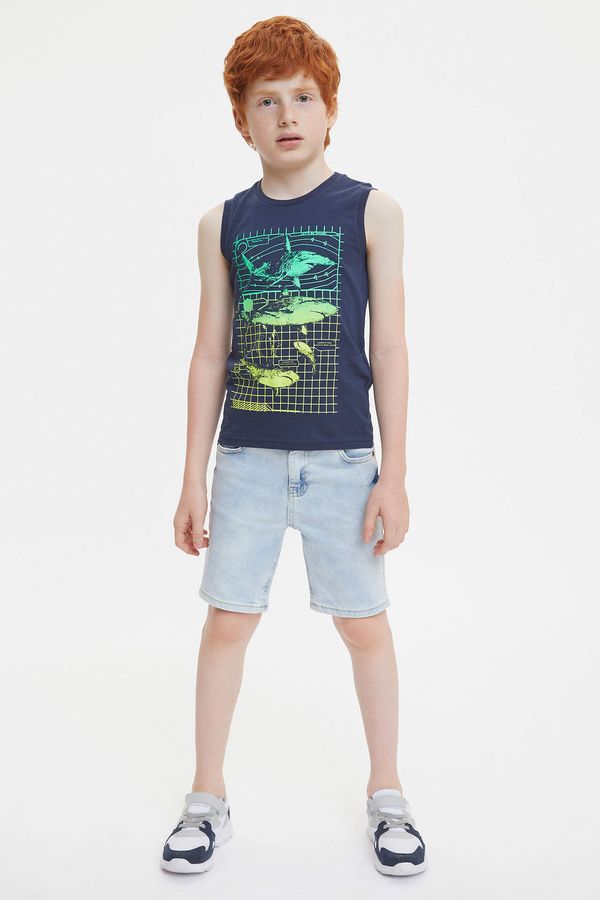 DEFACTO DEFACTO Boy Slim Fit Jean Bermuda Shorts