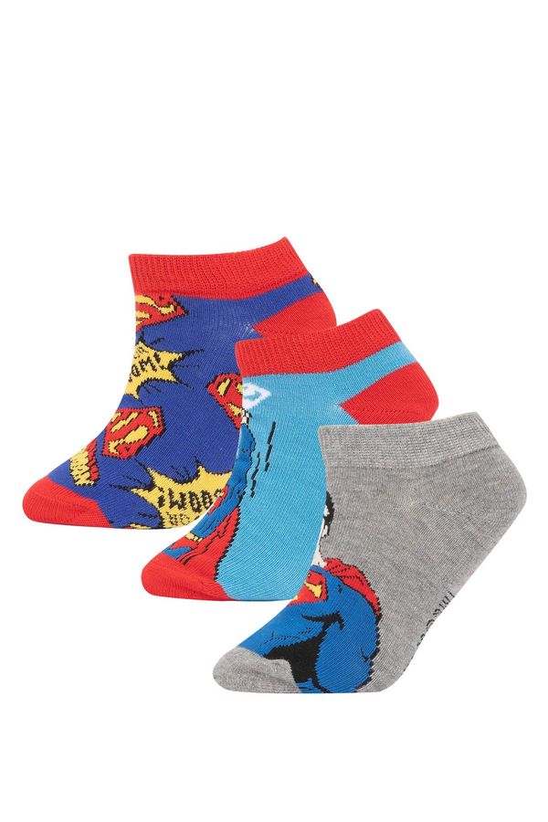 DEFACTO DEFACTO Boy Superman Licensed 3 Pack Cotton Booties Socks
