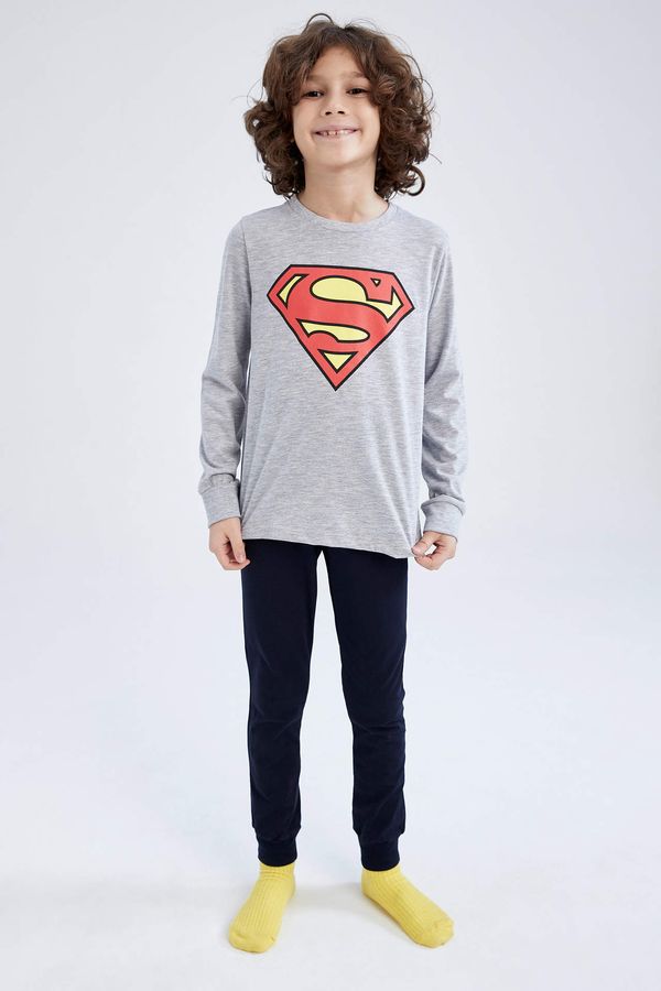 DEFACTO DEFACTO Boy Superman Licensed Long Sleeve Pajamas Set